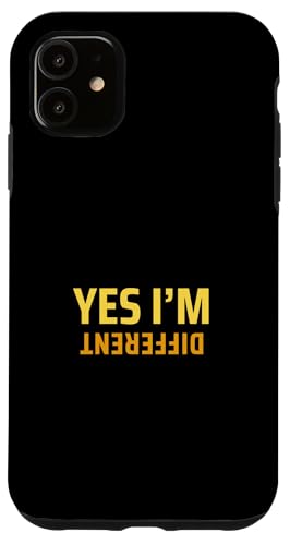 Hülle für iPhone 11 Yes I'm Different - Minimalistisches Design von Happy Quokka Print Studio