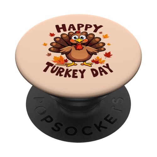 Happy Turkey Day Thanksgiving Day Truthahn Family Dinner Kids PopSockets Klebender PopGrip von Happy Turkey Day Thanksgiving Turkey Pilgrim tees