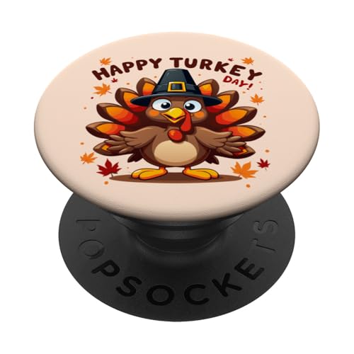 Happy Turkey Day Thanksgiving Truthahn Pilgrim Family Dinner PopSockets Klebender PopGrip von Happy Turkey Day Thanksgiving Turkey Pilgrim tees