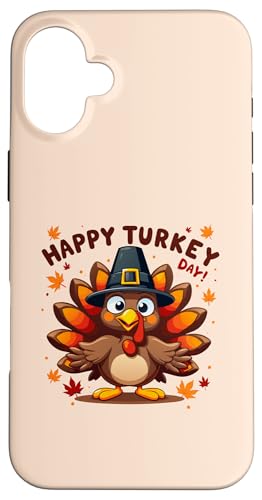 Hülle für iPhone 16 Plus Happy Turkey Day Thanksgiving Truthahn Pilgrim Family Dinner von Happy Turkey Day Thanksgiving Turkey Pilgrim tees