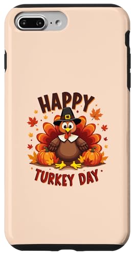 Hülle für iPhone 7 Plus/8 Plus Happy Turkey Day Thanksgiving Lustiges Truthahnpilgerkind für Jungen von Happy Turkey Day Thanksgiving Turkey Pilgrim tees