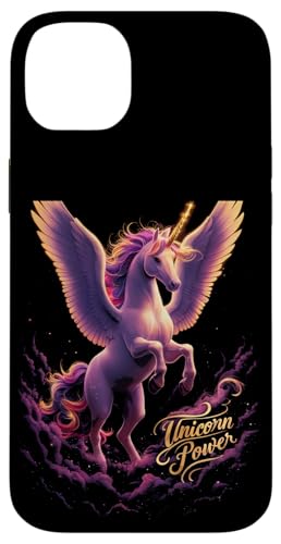 Hülle für iPhone 14 Plus Niedliche magische Einhorn-Power für Mädchen von Happy Unicorn