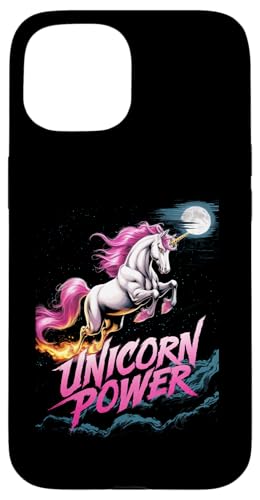 Hülle für iPhone 15 Niedliche magische Einhorn-Power für Mädchen von Happy Unicorn