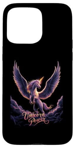 Hülle für iPhone 15 Pro Max Niedliche magische Einhorn-Power für Mädchen von Happy Unicorn