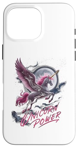 Hülle für iPhone 16 Pro Max Niedliche magische Einhorn-Power für Mädchen von Happy Unicorn