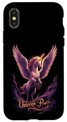 Hülle für iPhone X/XS Niedliche magische Einhorn-Power für Mädchen von Happy Unicorn