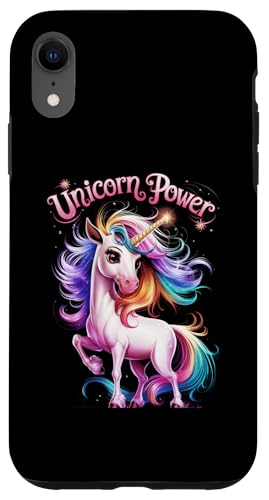 Hülle für iPhone XR Niedliche magische Einhorn-Power für Mädchen von Happy Unicorn