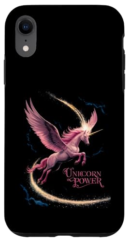 Hülle für iPhone XR Niedliche magische Einhorn-Power für Mädchen von Happy Unicorn