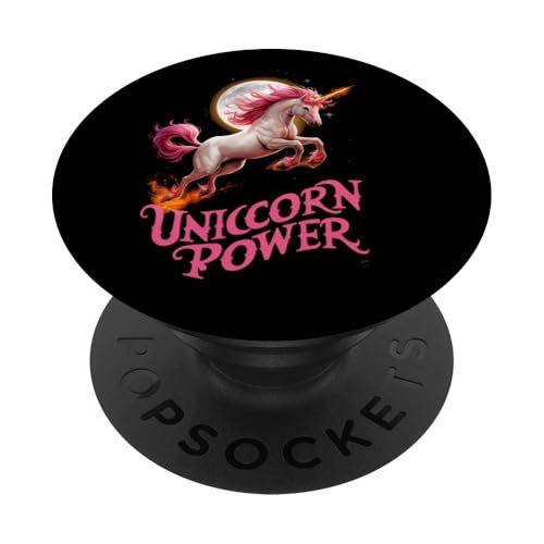 Niedliche magische Einhorn-Power für Mädchen PopSockets Klebender PopGrip von Happy Unicorn