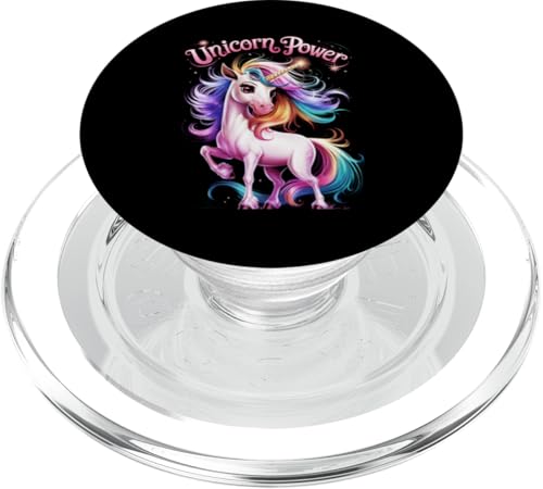 Niedliche magische Einhorn-Power für Mädchen PopSockets PopGrip für MagSafe von Happy Unicorn