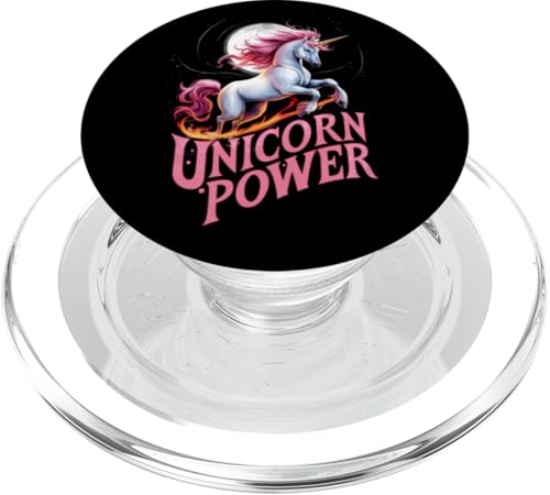 Niedliche magische Einhorn-Power für Mädchen PopSockets PopGrip für MagSafe von Happy Unicorn