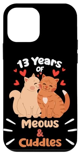 Hülle für iPhone 12 mini Glücklich verheiratet 13 Jahre, wenn Sie den 13. Jahrestag Ihres Ehemanns oder Ihrer Ehefrau haben von Happy Wedding Tee