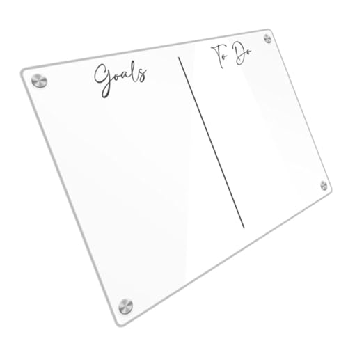 Happyyami Notiztafel Leere Trocken Abwischbare Tafel Magnetwochenkalender Magnetischer Essensplaner Kalendertafel Trocken Abwischbar Magnetisches Whiteboard Für Den Kühlschrank Planke Acryl von Happyyami