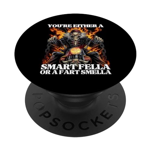 A Smart Fella Or A Fart Smella Hard Edgy Skelett Meme PopSockets mit austauschbarem PopGrip von Hard Cool Edgy Skeleton Memes