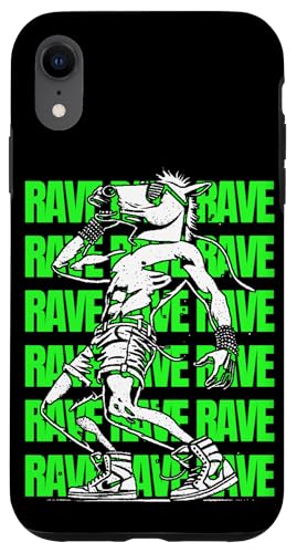 Hülle für iPhone XR Raver Horse | Techno Rave EDM Schlüsselanhänger von Hard Free Ravers