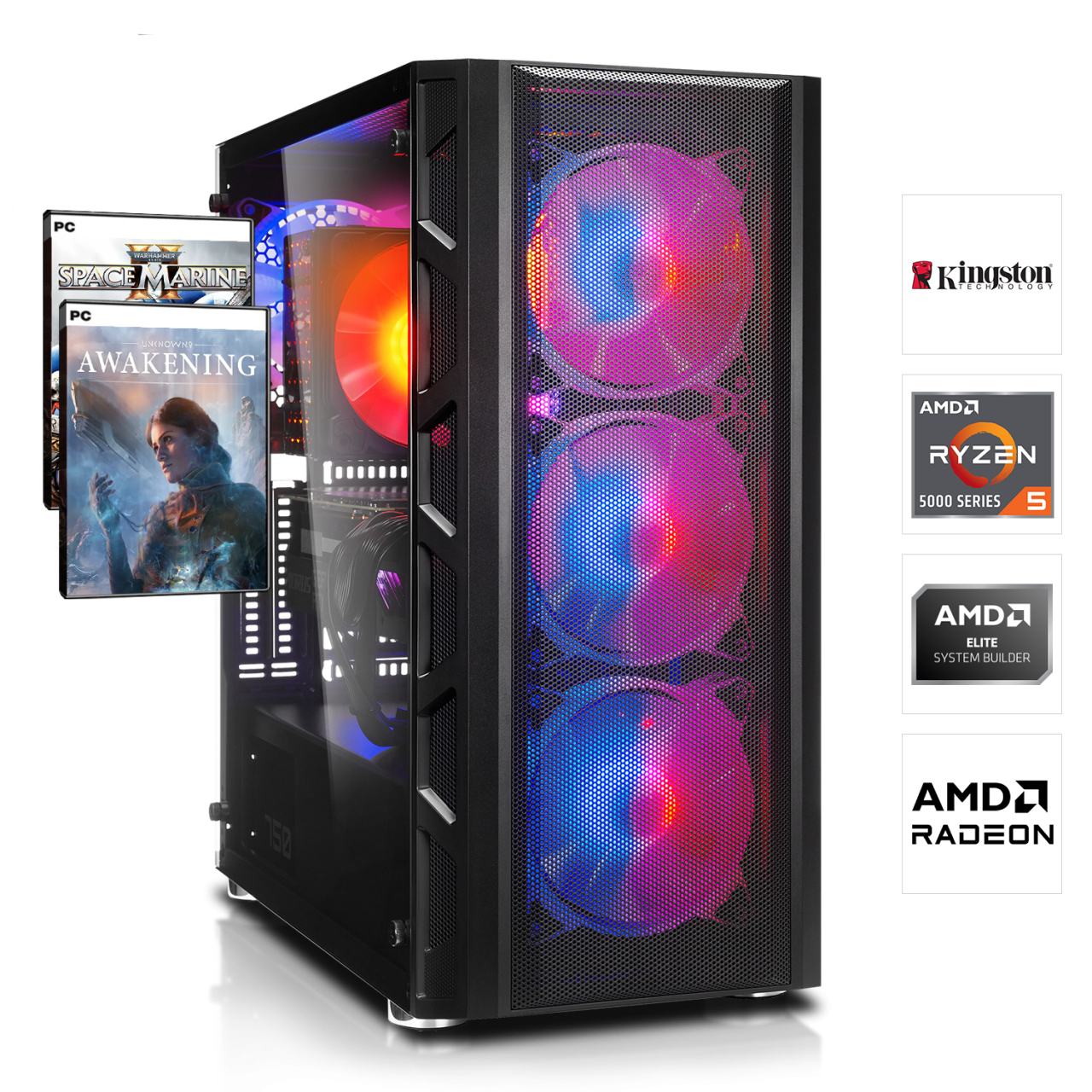 GAMING PC | AMD Ryzen 5 5500 6x3.60GHz | 16GB DDR4 | RX 7900 GRE 16GB | 1TB M.2 SSD von HardwareHexe