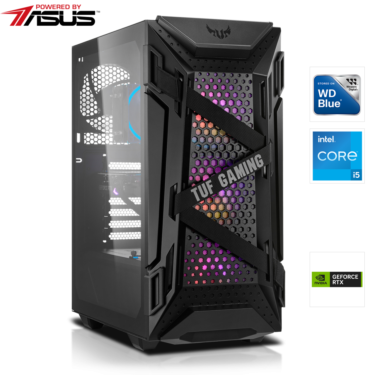 GAMING PC | Intel Core i5-14600KF 14x3.50GHz | 32GB DDR5 | RTX 4060 8GB DLSS 3 |1TB M.2 SSD - Powered by ASUS von HardwareHexe