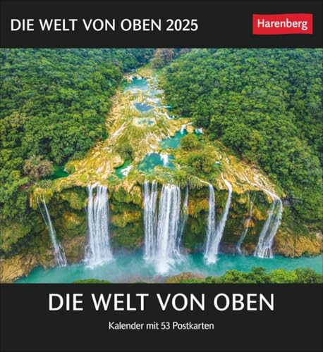 Die Welt von oben - Kalender 2025 - Harenberg-Verlag - Postkartenkalender mit 53 heraustrennbaren Postkarten - 16 cm x 17,5 cm von Harenberg