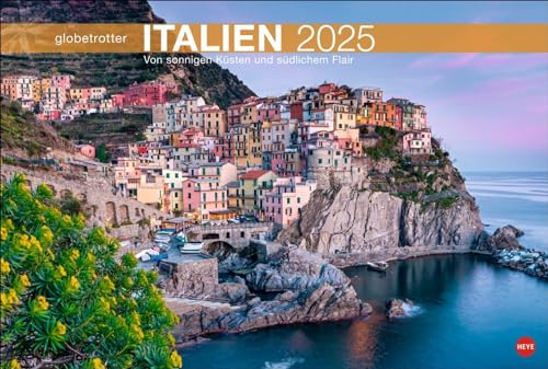 Italien Globetrotter - Kalender 2025 - Von sonnigen Küsten und südlichem Flair Heye-Verlag - Wandkalender mit fantastischen Fotos - 58 cm x 39 cm von Harenberg