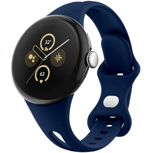 Harikiri Silikon Uhrenarmband mit Google Pixel Watch 3 41mm/2/1,Schlankes dünnes schmales Ersatz Sport Armband für Google Pixel Watch 3 41mm/2/1,Damen und Herren von Harikiri