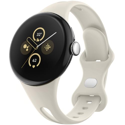 Harikiri Silikon Uhrenarmband mit Google Pixel Watch 3 41mm/2/1,Schlankes dünnes schmales Ersatz Sport Armband für Google Pixel Watch 3 41mm/2/1,Damen und Herren von Harikiri