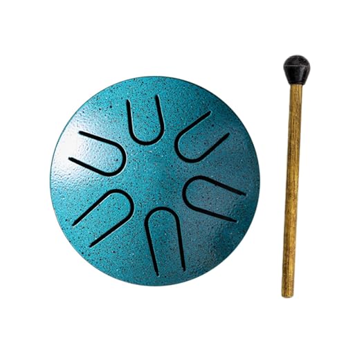 Zungentrommel – Stahl-Regentrommel | 6 Noten Chakra Tank Drum | 7,6 cm Handpan-Meditationstrommel, Sorgentrommel für Kinder, Zen, Musikerziehung, Yoga, Camping, Erwachsene, Anfänger von Harmoousue