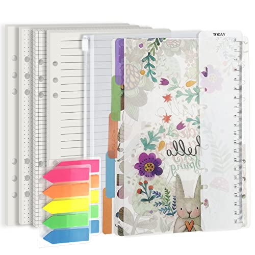 A5 Planer Einlage, Papiermine für 6 Ring Binder Notizbuch, Harphia, gepunktet, Linie, Raster, leer für 80 Blatt / 160 Seiten / 100 GSM Stärke/mit Geschenken (A5 5.59 x 8.27'') von Harphia