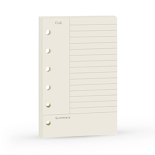 A7 Cornell Design Planner Refill 6 Holes Notebook Binder Refills, A7 College Rule Note Linned Planner Inserts for Filofax 100gsm Paper Pocket Size, 4.84 x 3.23'', Harphia A7 Cornell Design Planner Refill 6 Holes Notebook Binder Refills, A7 College Rule Note Linned Planner Inserts for Filofax 100gsm Paper Pocket Size, 4.84 x 3.23'', Harphia von Harphia