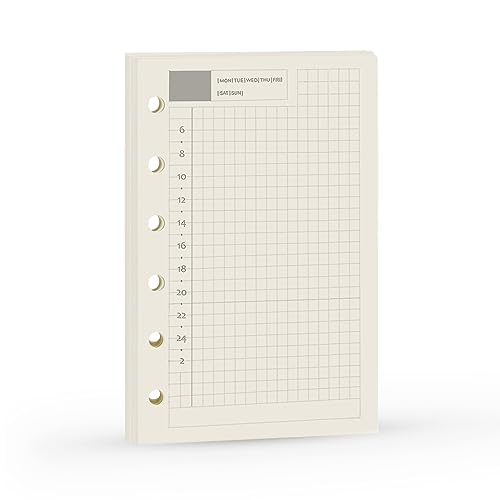 A7 Planner Refill, A7 Agenda Refill Daily Plan for Filofax,6 Hole/100gsm, Time Table Notebook Insert Paper for 6 Rings Binder, 4.84 x 3.23'', Harphia A7 Planner Refill, A7 Agenda Refill Daily Plan for Filofax,6 Hole/100gsm, Time Table Notebook Insert Paper for 6 Rings Binder, 4.84 x 3.23'', Harphia von Harphia