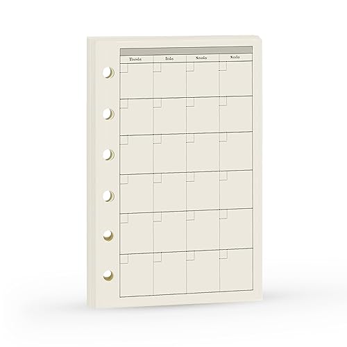 Planner Refill, Pocket Notebook, Month Tracker Binder Refills for 6 Holes Filofax/Personal Journal, 100Gsm Quality,45sheets/90pages A7 Refill, 4.84 x 3.23'', Harphia Planner Refill, Pocket Notebook, Month Tracker Binder Refills for 6 Holes Filofax/Personal Journal, 100Gsm Quality,45sheets/90pages A7 Refill, 4.84 x 3.23'', Harphia von Harphia