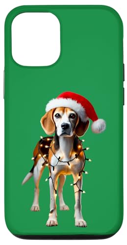 Hülle für iPhone 12/12 Pro Harrier Dog Weihnachtsmannmütze Weihnachtsbeleuchtung Besitzer Mama Papa Liebhaber von Harrier Dog Christmas Products