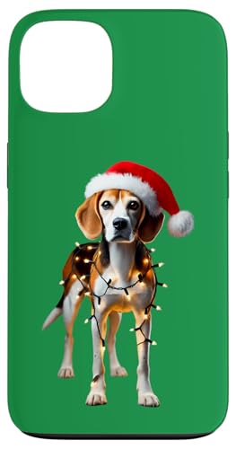 Hülle für iPhone 13 Harrier Dog Weihnachtsmannmütze Weihnachtsbeleuchtung Besitzer Mama Papa Liebhaber von Harrier Dog Christmas Products