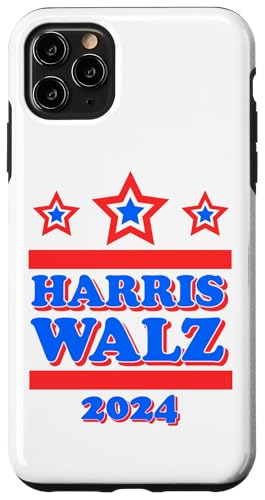 Hülle für iPhone 11 Pro Max Harris Tim Walz 2024 Wahlen Präsident Patriotische Demokraten von Harris Tim Walz 2024 Elections President Patriotic