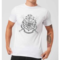 Harry Potter Hogwarts House Crest Herren T-Shirt - Weiß - 3XL von Harry Potter