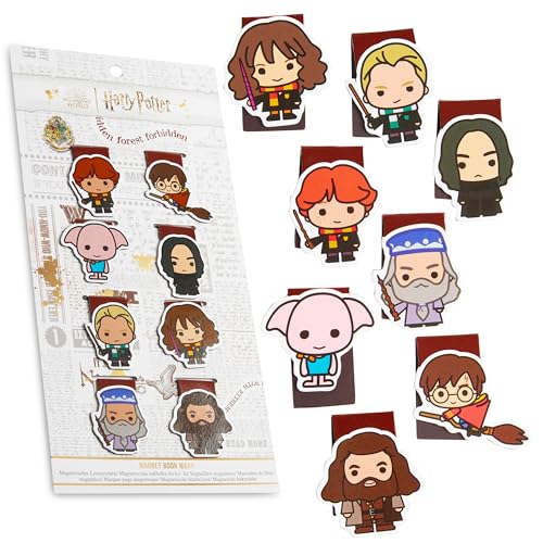 Harry Potter Magnet Lesezeichen für Schule, Uni, 8 Stk. - Praktisches Geschenk (Multipack, 8 Stück) von Harry Potter