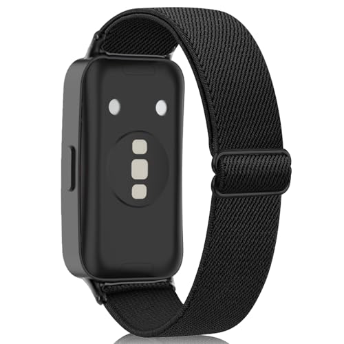 HaruYo Armband Kompatibel mit Huawei Band 9 / Huawei Band 8 Armbänder, Nylon Ersatzarmband Sport Uhrenarmband Kompatibel mit Huawei Band 9 / Huawei Band 8 – Schwarz von HaruYo