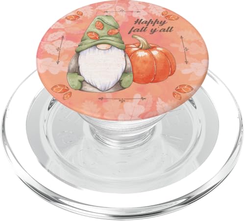 Herbst Wichtel mit Kürbis und orangenen Herbstblätter PopSockets PopGrip für MagSafe von Harvest, Fall, Autumn by Content Design Studio