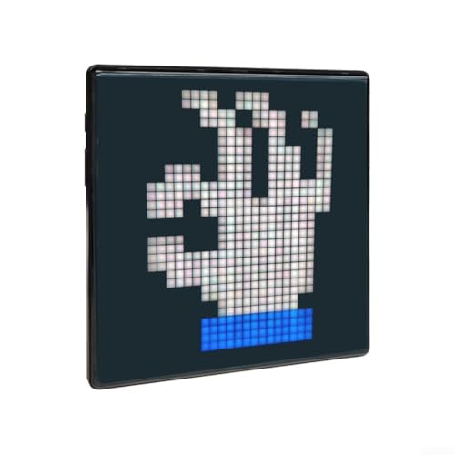 Hasaller Personalisierter Pixel-Kunst-Display-Rahmen, LED-Licht, digitaler Bilderrahmen, programmierbar, LED-Pixel-Kunst-Display, Pixel-Kunst, digitaler Bilderrahmen (64 x 64 Pixel) von Hasaller