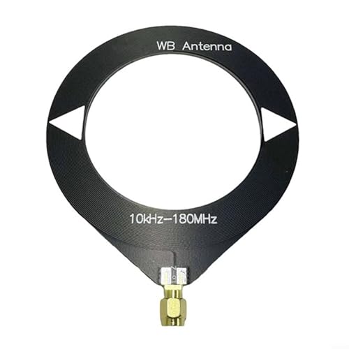 Tragbare Mini-Schlaufenantenne mit robuster Konstruktion, deckt Frequenzen von 9 kHz bis 181 MHz ab, perfekt für begrenzten Platz (schwarz) von Hasaller