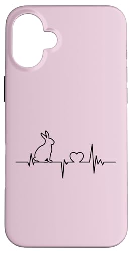 Hülle für iPhone 16 Plus Hasen Herzschlag Liebe Design Süßes Kaninchen von Hasen Kaninchen & Bunny Geschenke