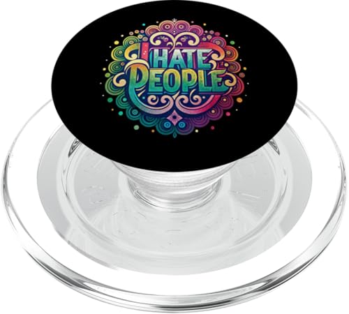 Ich hasse Menschen Misanthrop Grumpy Asozial PopSockets PopGrip für MagSafe von Hate Annoyed Quiet Zone Isolated Better Alone