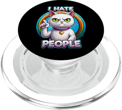 Ich hasse Menschen Misanthrop Grumpy Asozial PopSockets PopGrip für MagSafe von Hate Annoyed Quiet Zone Isolated Better Alone