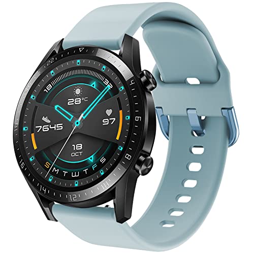 Armband für Huawei Watch GT 3 46mm/Huawei Watch GT 3 Pro 46mm/GT 4 46mm für Herren Damen, 22mm Weiches Silikon Ersatzarmband Uhrenarmband für Huawei Watch GT2 46mm/GT 2 Pro/GT 2e/Watch 4/4 Pro/3/3 Pro von Hatolove