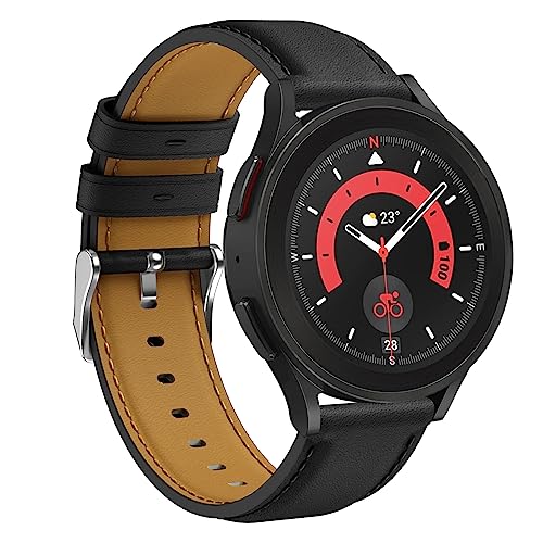 Kompatibel mit Samsung Galaxy Watch 6 Classic 47mm Armband, 20mm Leder Armband für Galaxy Watch 6/5/4 40mm 44mm, Galaxy Watch 5 Pro 45mm, Galaxy Watch 4 Classic 42mm 46mm, Galaxy Watch 6 Classic 43mm von Hatolove