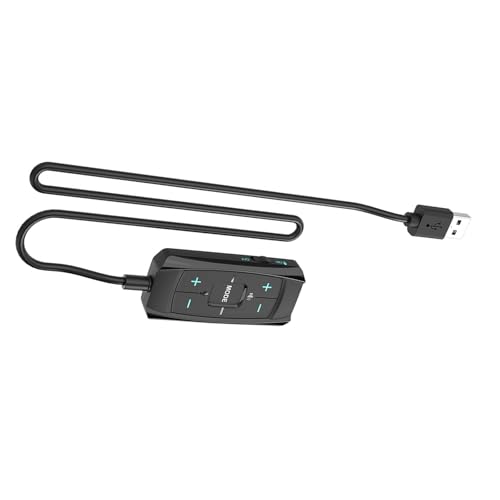 Externe USB-Soundkarte 7.1 Surround Auditory Adapter mit Soundsteuerung für PC-Gaming-Headsets, langes Kabel von Hattba