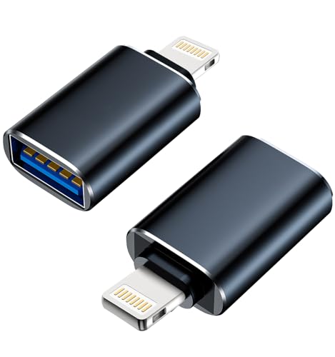 Lightning-auf-USB-Kamera-Adapter, Apple MFi-zertifiziertes USB 3.0 OTG-Kabel für iPhone 14 13 12 11 XS XR X SE 8 7 6 5 iPad zum Anschluss von Kartenleser, Tastatur, Maus, Klavier, USB-Flash-Laufwerk von Hatuge