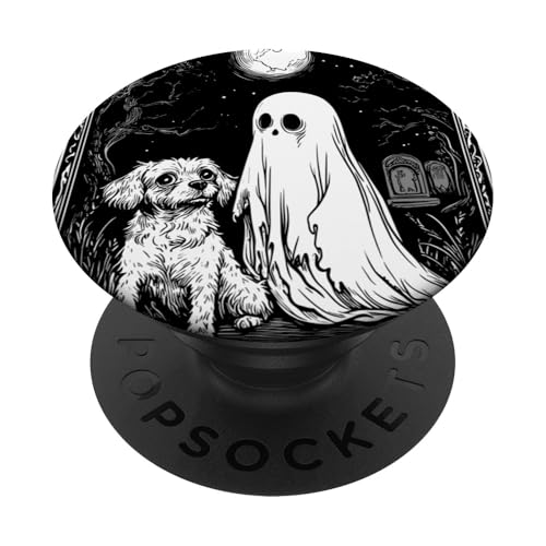 Süße Tarotkarte mit Geistermotiv, Vintage, Gothic, Halloween PopSockets mit austauschbarem PopGrip von Haunted Hollow Art Designs