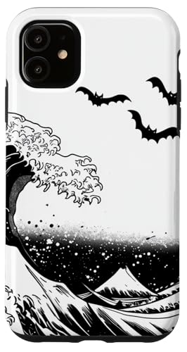 Hülle für iPhone 11 Dunkle Hokusai-Welle mit Halloween-Elementen von Haunting Wave Fusion