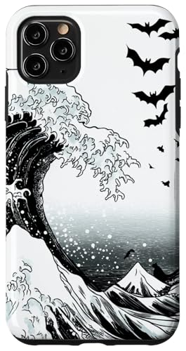 Hülle für iPhone 11 Pro Max Hokusai's Creepy Wave: Halloween-Katzen von Haunting Wave Fusion