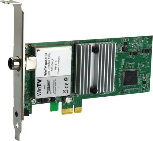 Hauppauge WinTV-quadHD DVB-T2 (Antenne), DVB-T (Antenne), DVB-C (Kabel) PCIe x1-Karte mit Fernbedien von Hauppauge